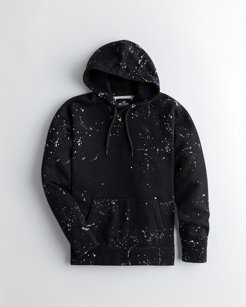 black paint splatter hoodie