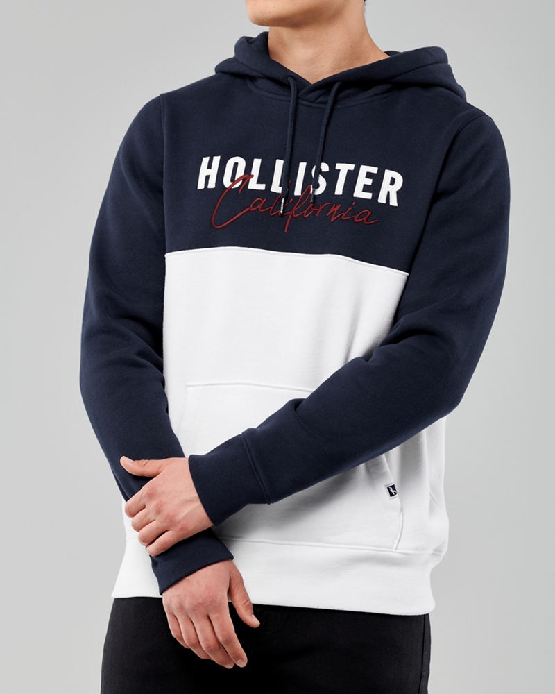 hollister color block hoodie