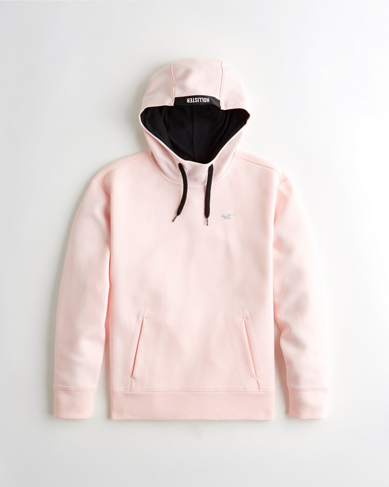 hollister pink mens hoodie