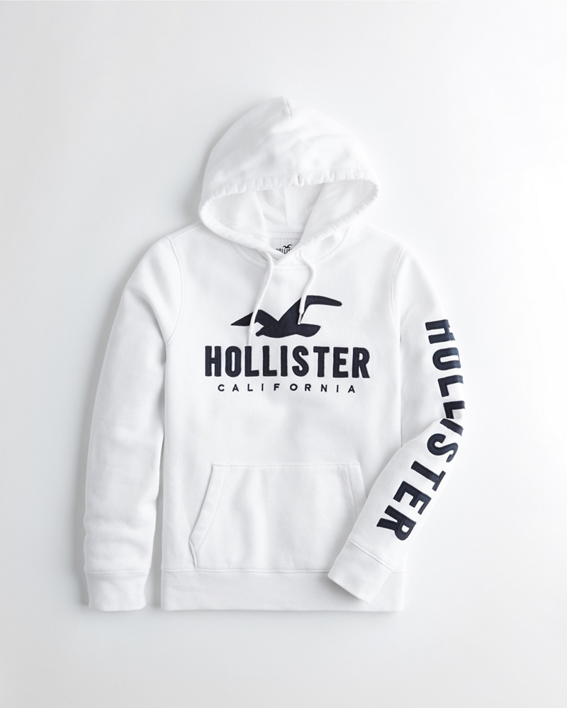 black and white hollister hoodie