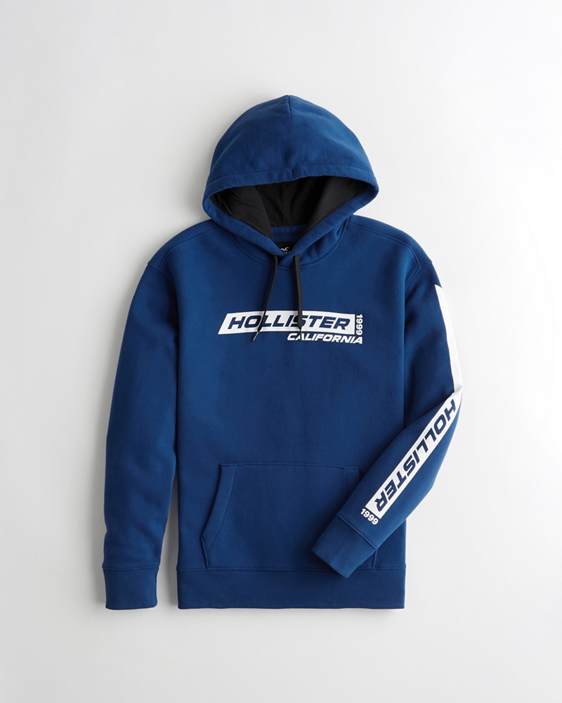 hollister printed logo hoodie