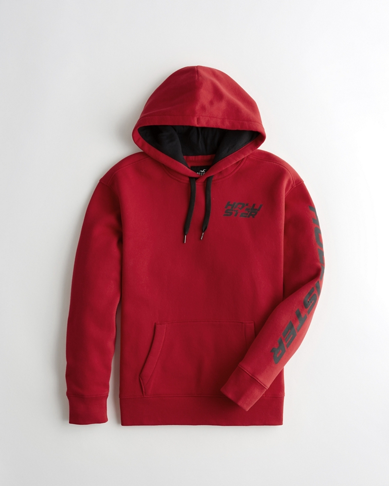 red tie dye hollister hoodie