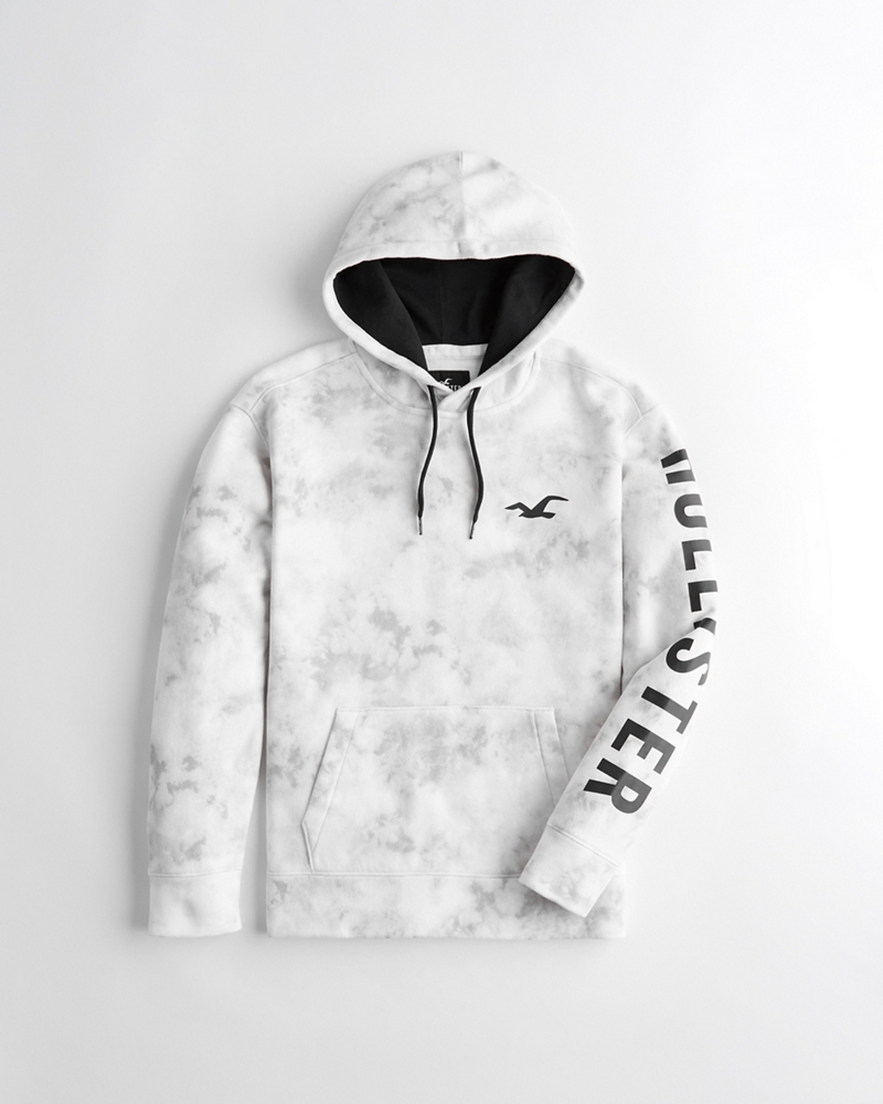 hollister printed logo hoodie