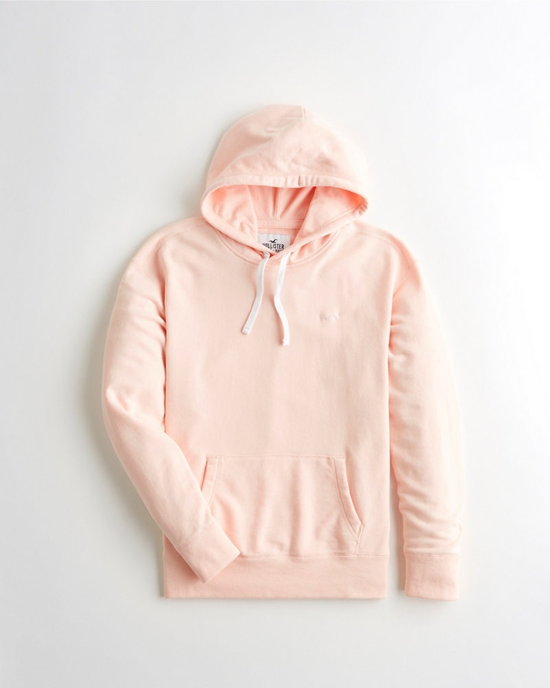 hollister mens pink hoodie