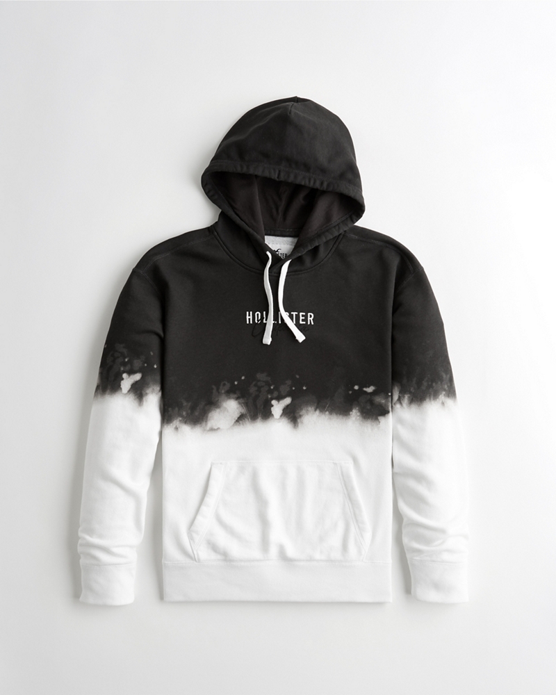 hollister hoodie black and white