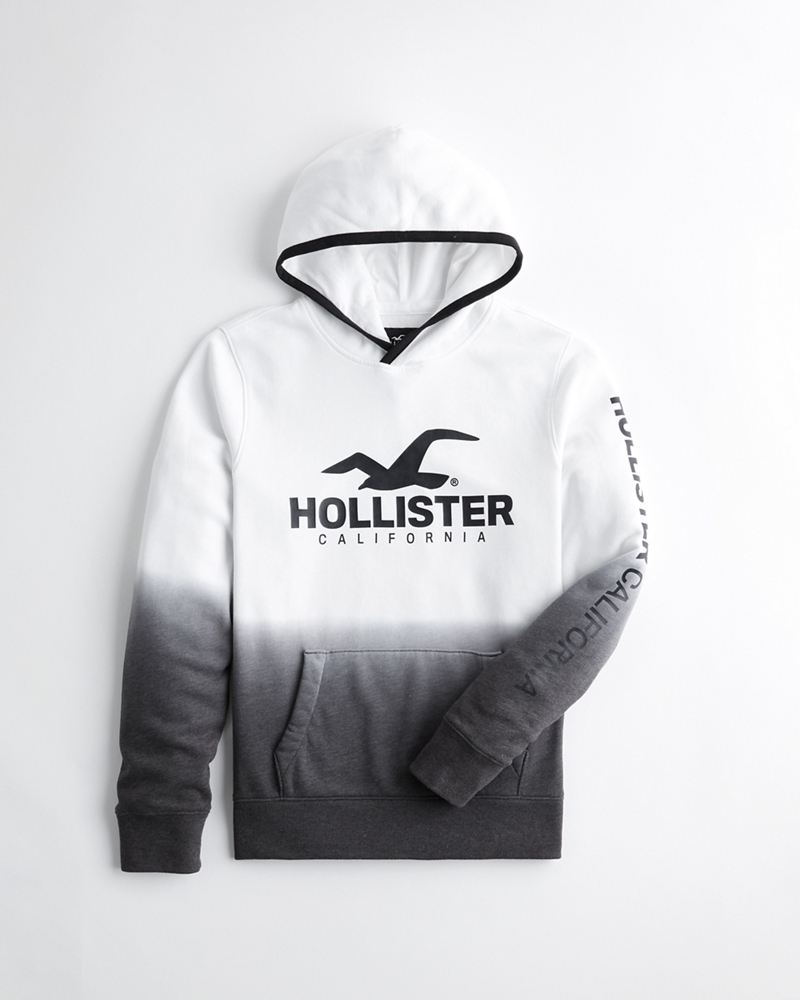 hollister printed logo hoodie