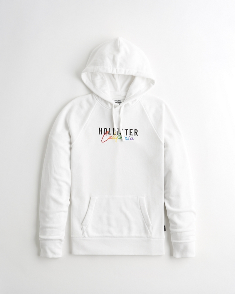 white rainbow hoodie