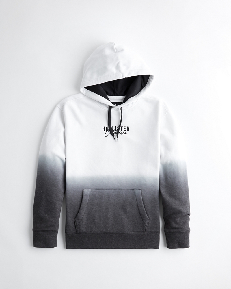 hollister black and white hoodie