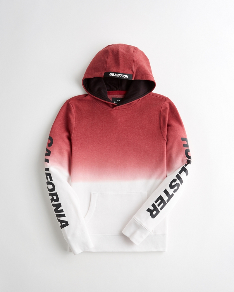 hollister ombre logo hoodie