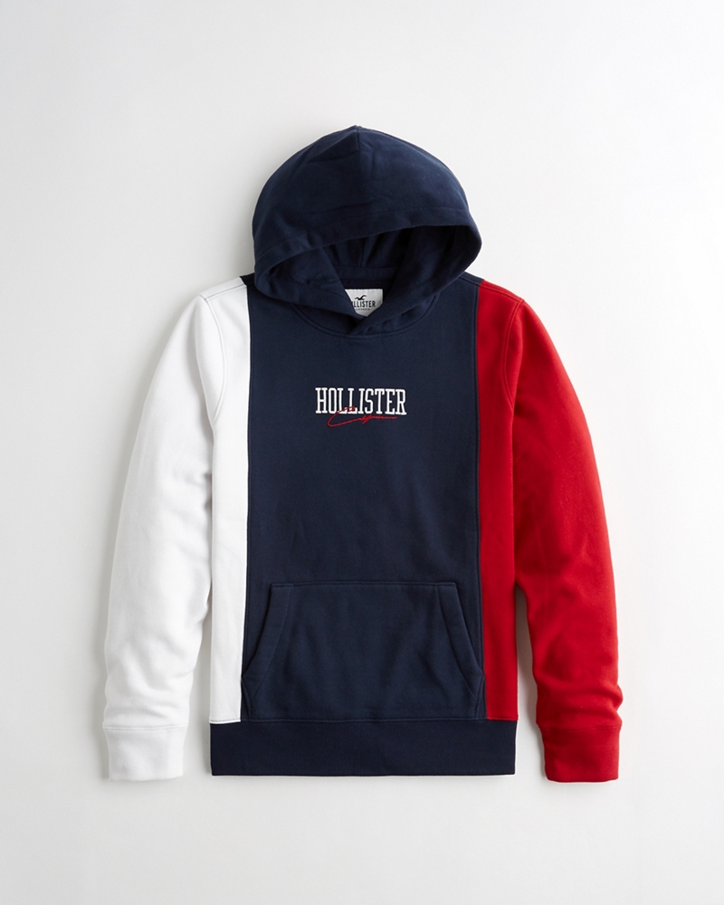 hollister red white and blue sweater