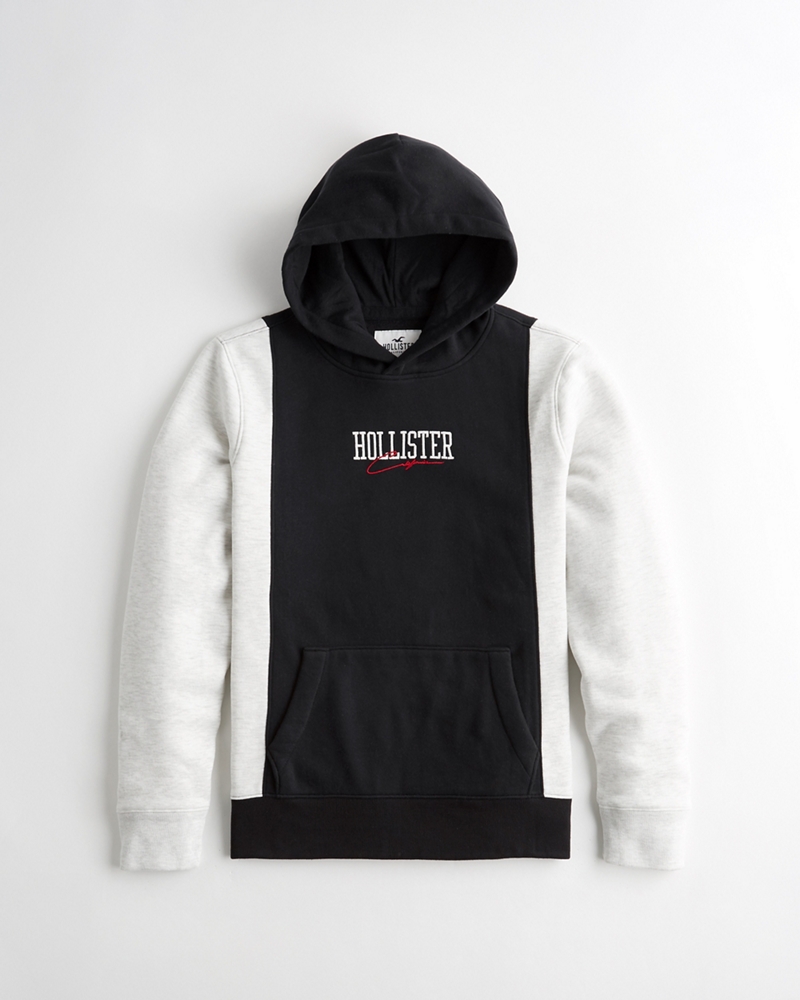 hollister embroidered logo hoodie