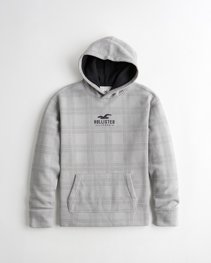 hollister plaid hoodie