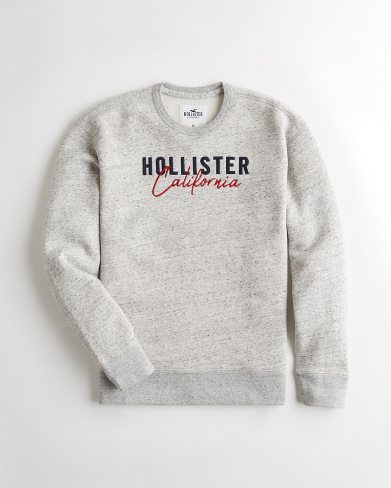 hollister logo graphic crewneck sweatshirt