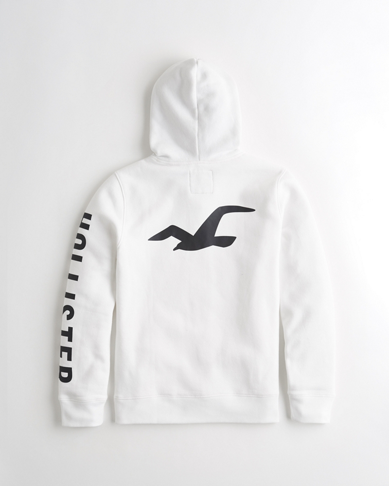 hollister printed logo hoodie