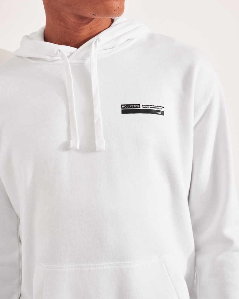 hollister printed logo graphic hoodie