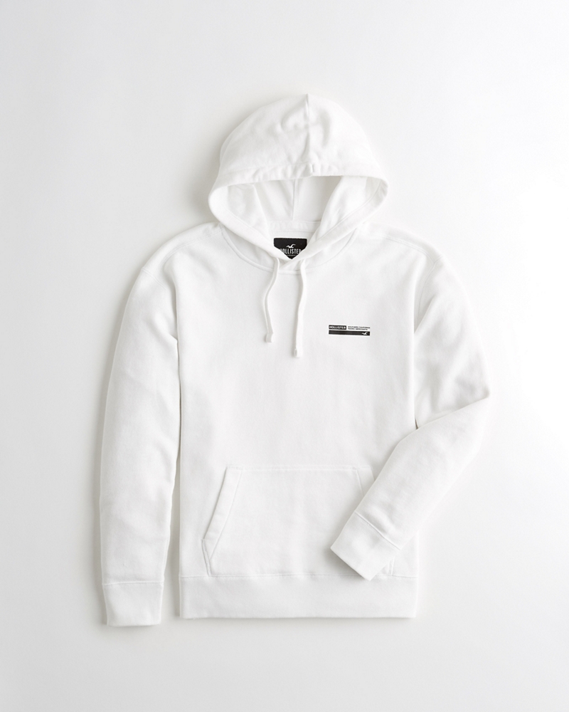 hollister printed logo graphic hoodie