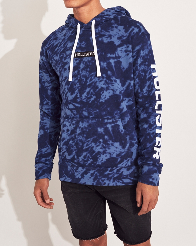 hollister blue tie dye hoodie