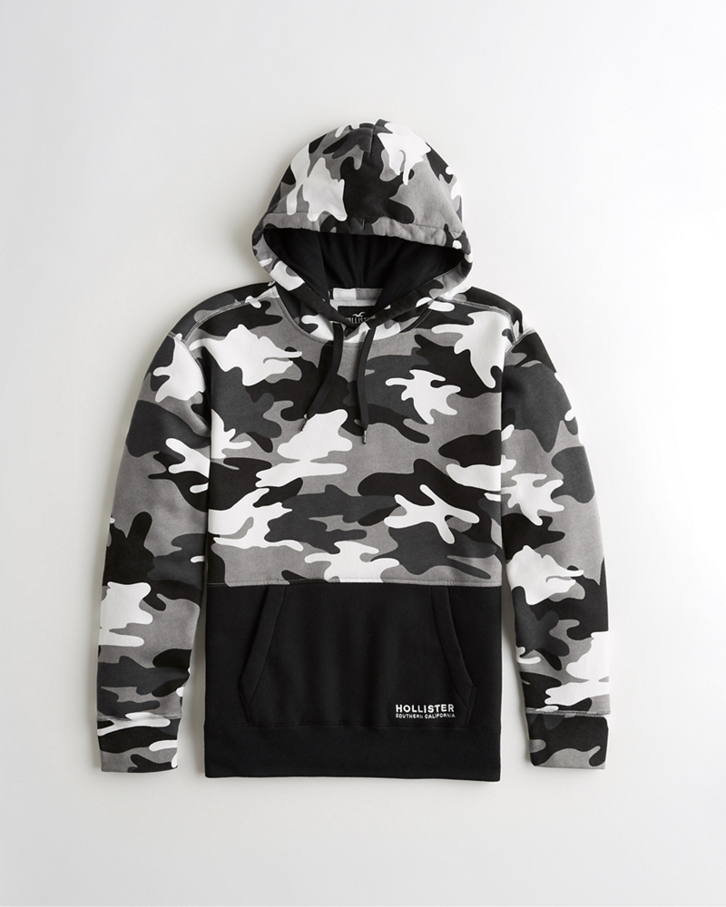 camo hoodie hollister