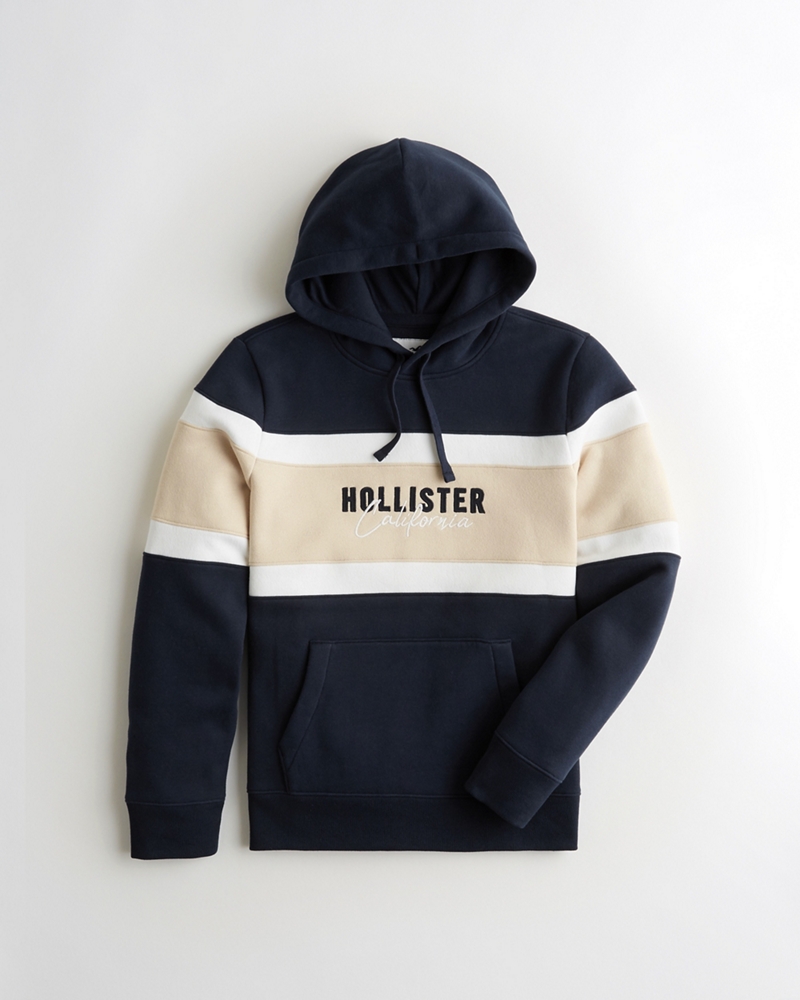 hollister color block hoodie