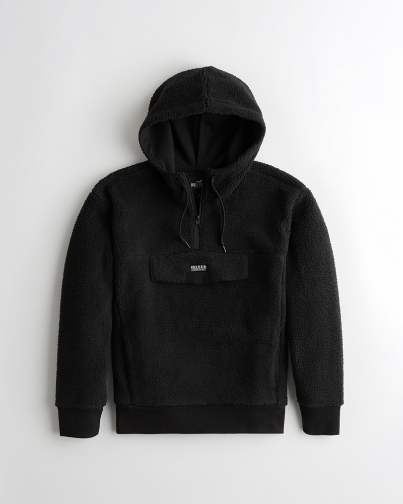 half zip sherpa sweatshirt