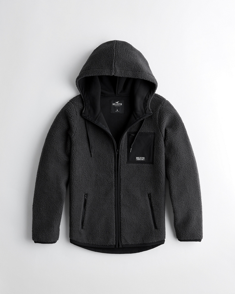 hollister hoodie sherpa