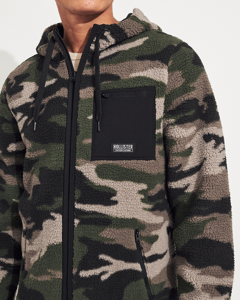 black camo hoodie hollister