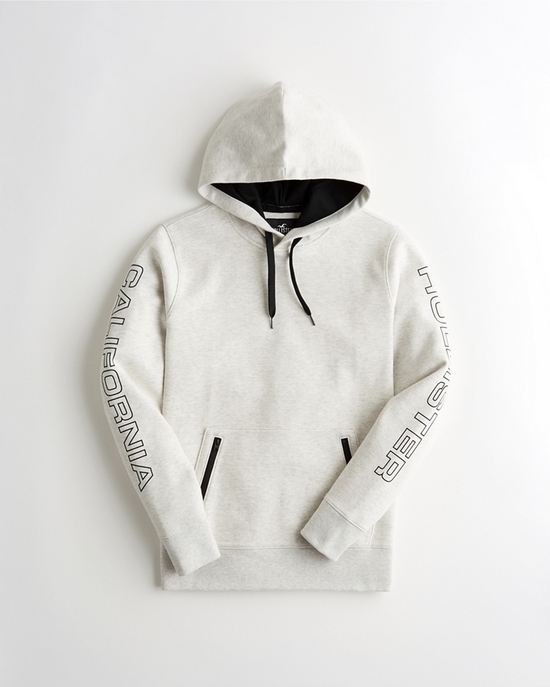 hollister printed logo hoodie