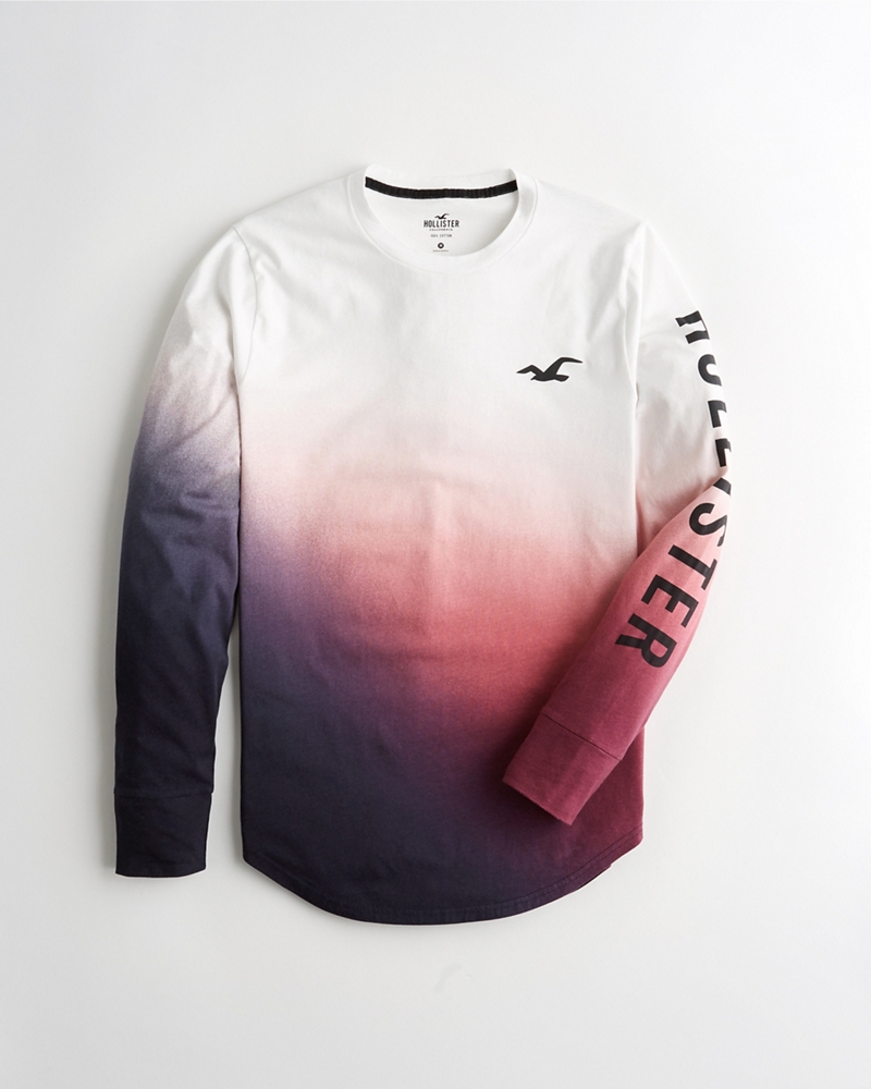 hollister long sleeve graphic tee