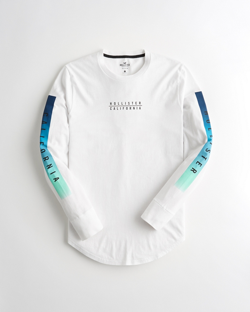 hollister logo graphic crewneck sweatshirt