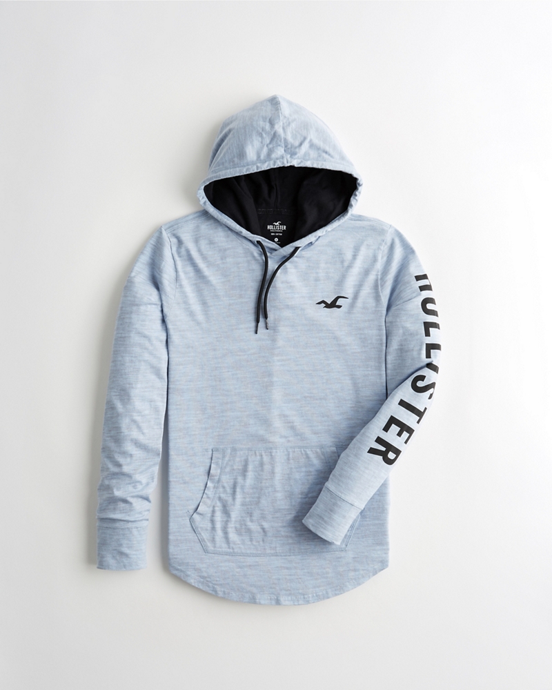 blue hoodie hollister