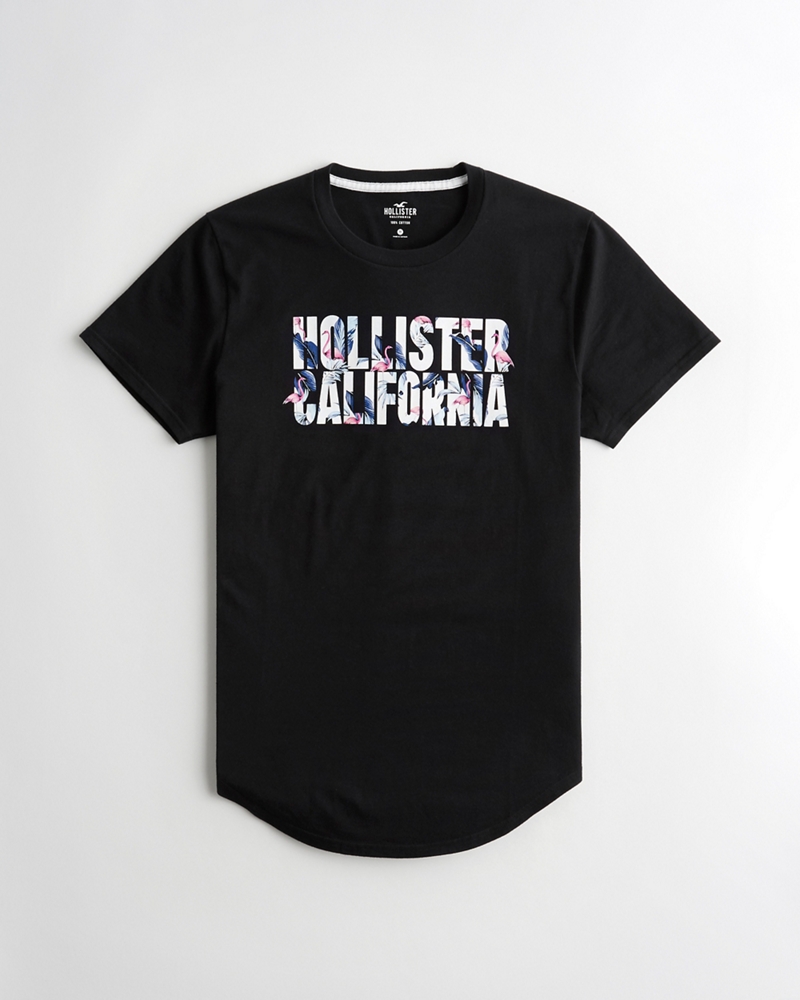 print logo graphic tee hollister