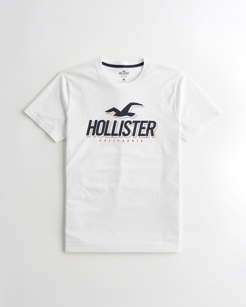 print logo graphic tee hollister