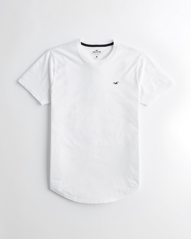 hollister must have collection curved hem tee