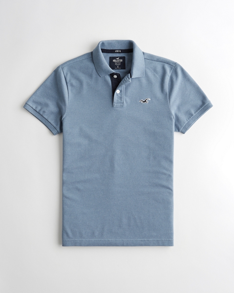hollister stretch polo shirt
