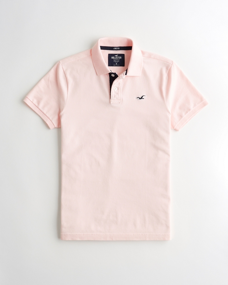 hollister stretch polo shirt