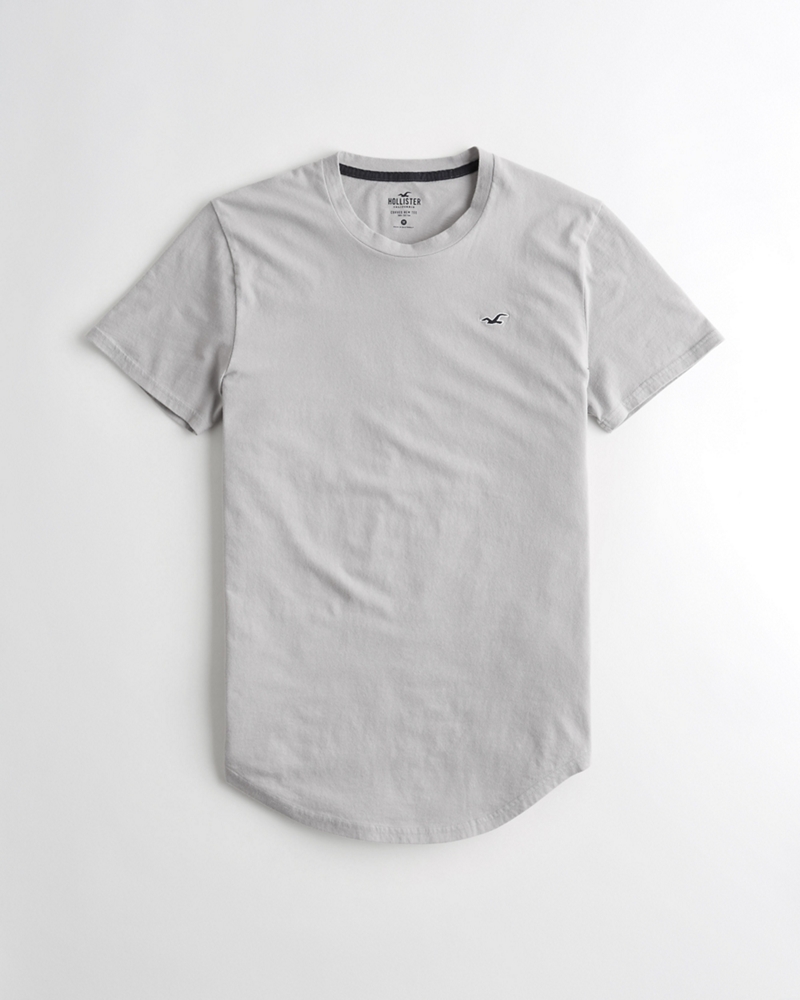 hollister curved hem tee