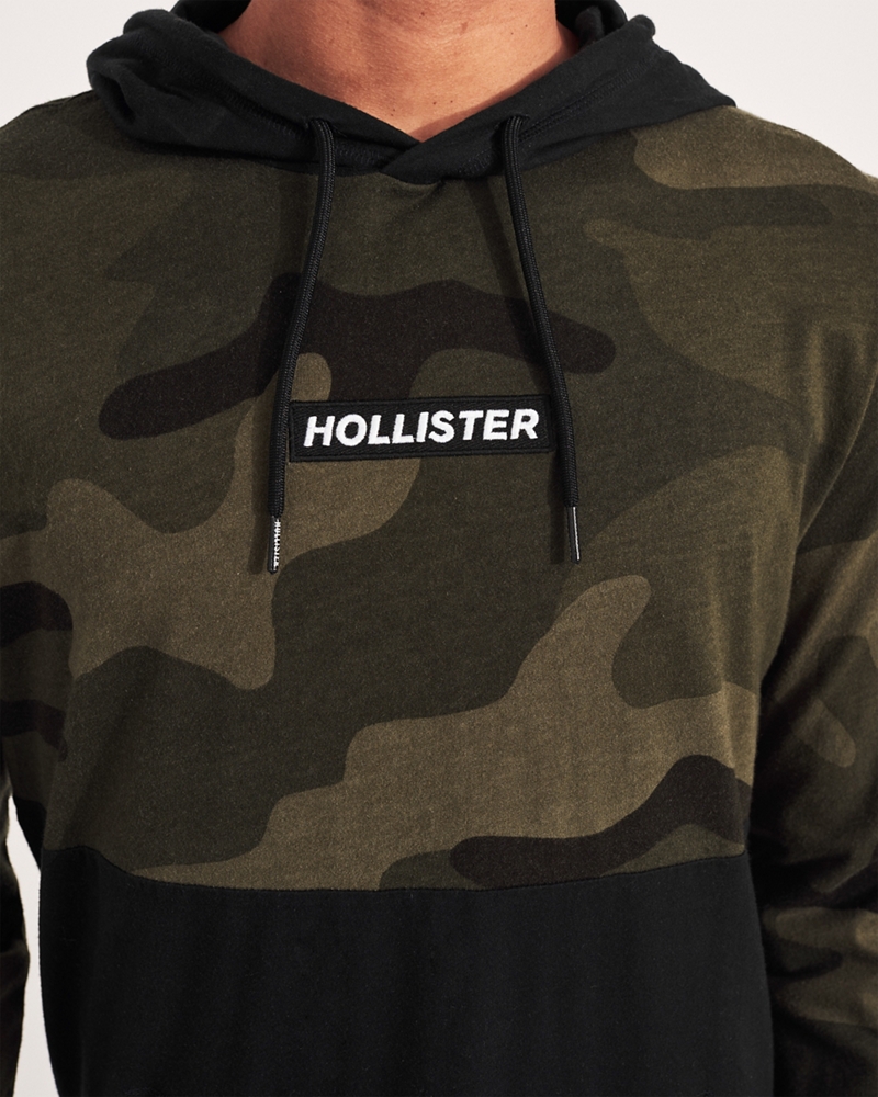 hollister grey camo hoodie