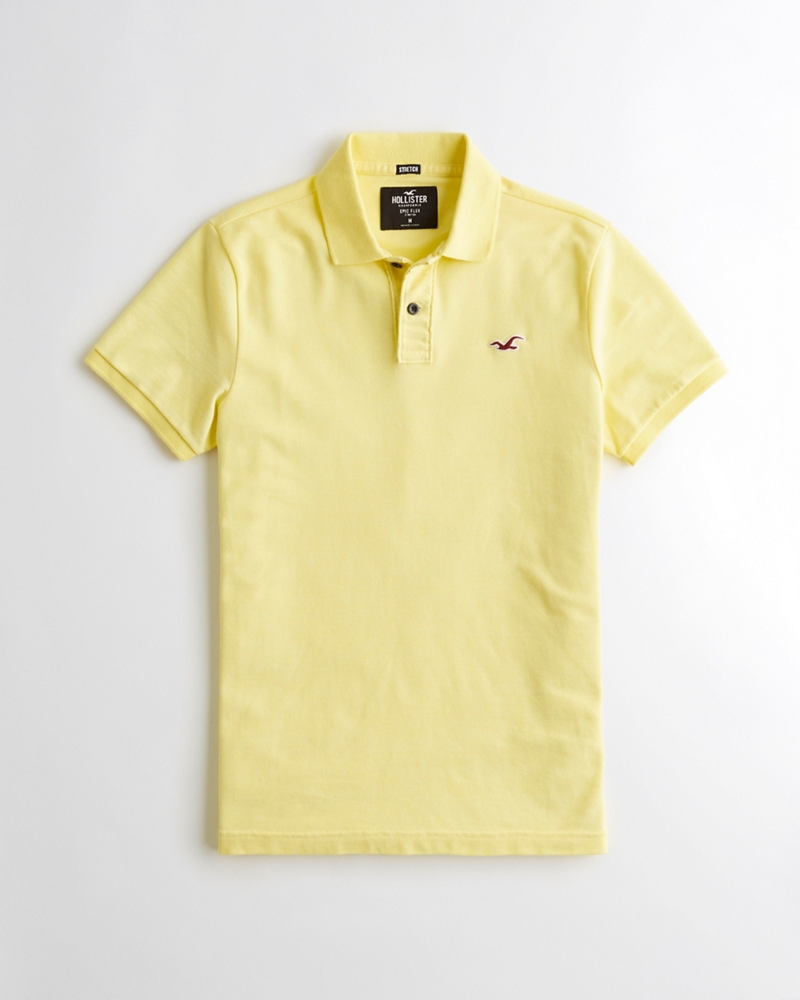 stretch slim fit polo hollister