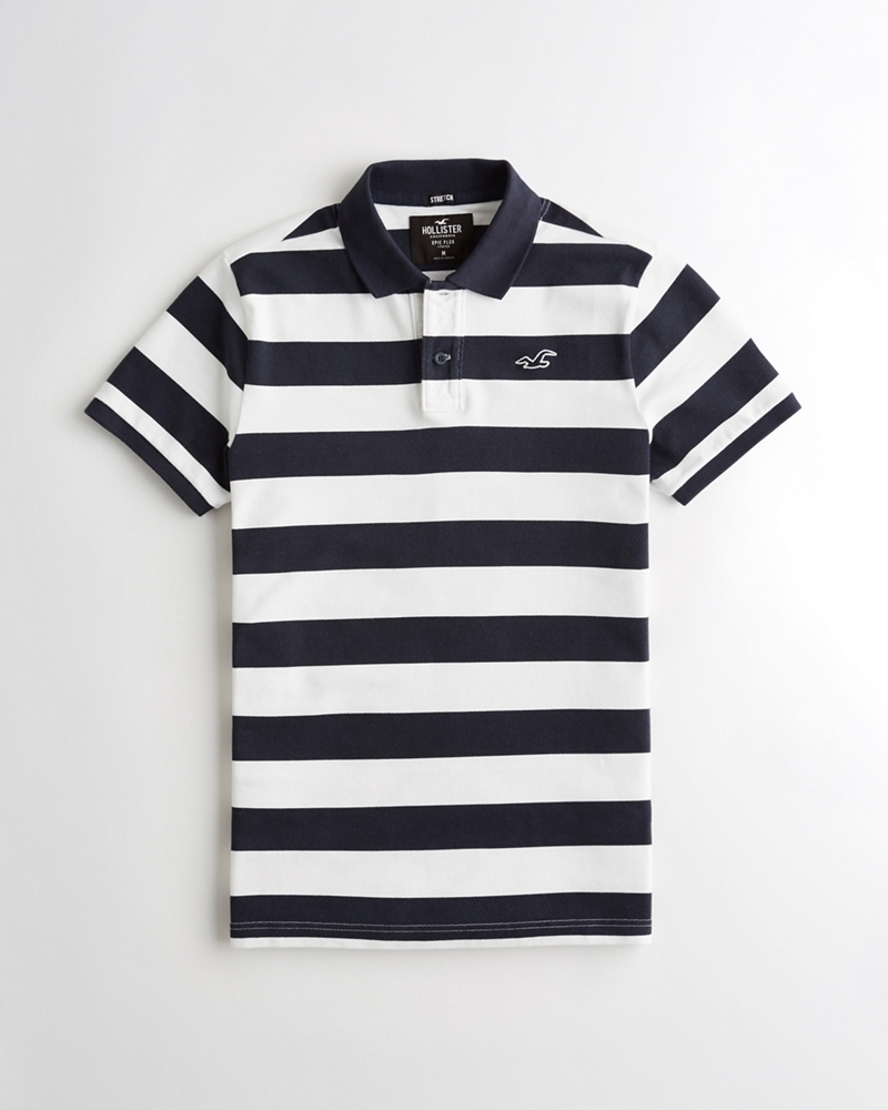 stretch slim fit polo hollister