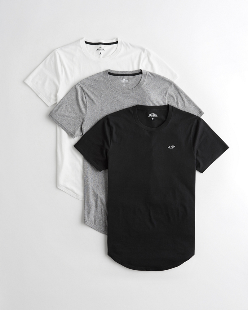 curved hem t shirt