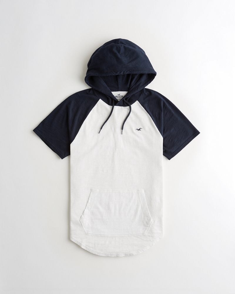 Guys Curved Hem Hooded T-Shirt | Guys 