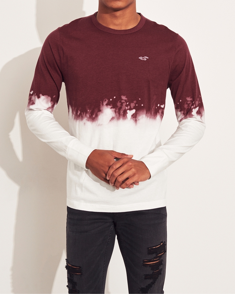 Guys Dip Dye Crewneck T Shirt Guys Clearance Hollisterco Com