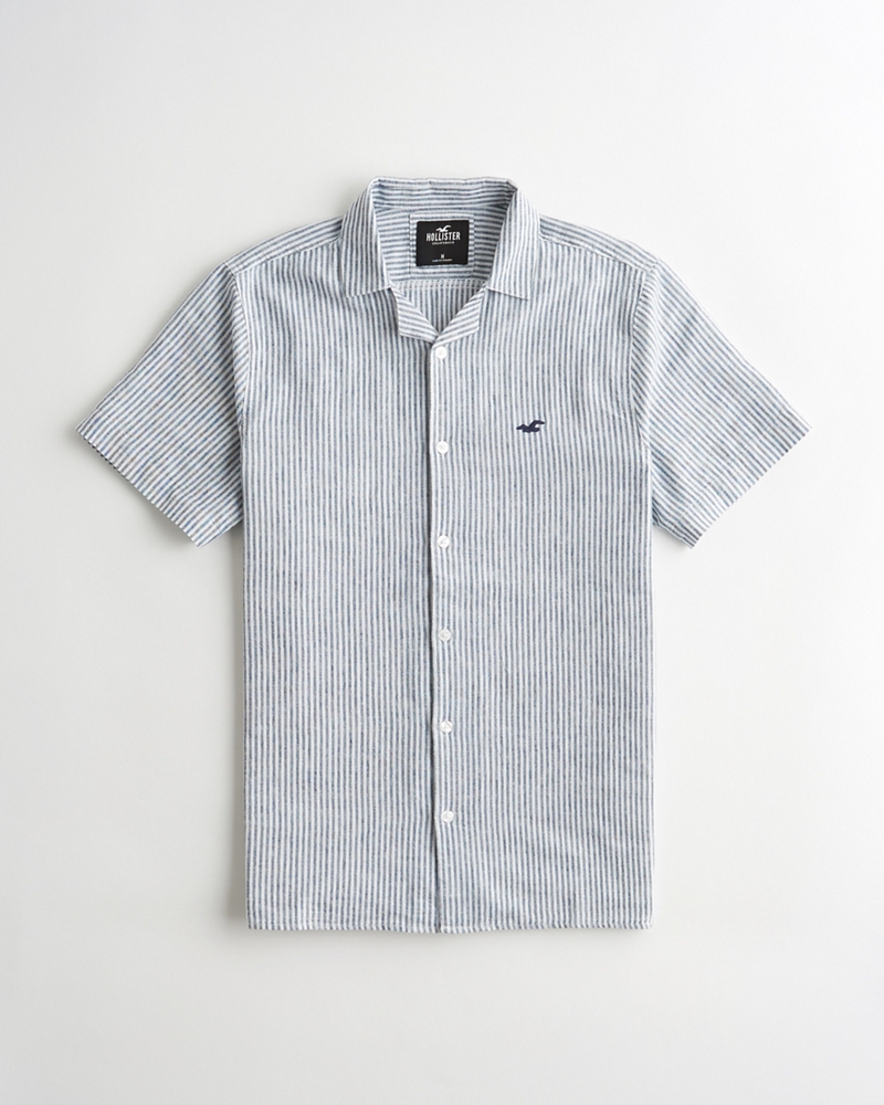 hollister white collar shirt
