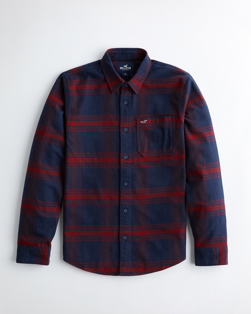 hollister plaid flannel shirt