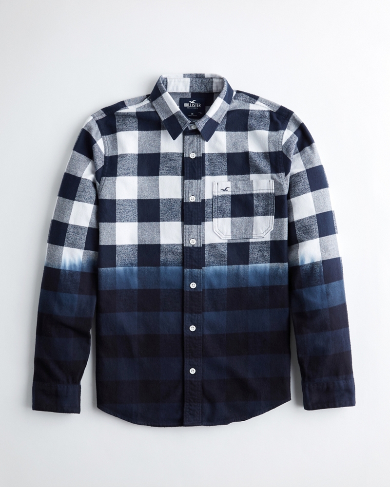 hollister plaid flannel shirt