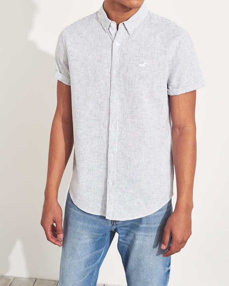 hollister linen shirt