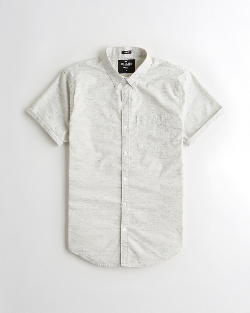 stretch oxford slim fit shirt hollister
