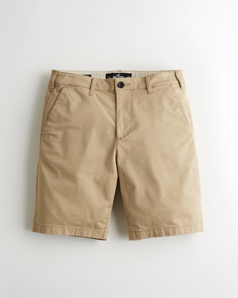 flex khaki shorts