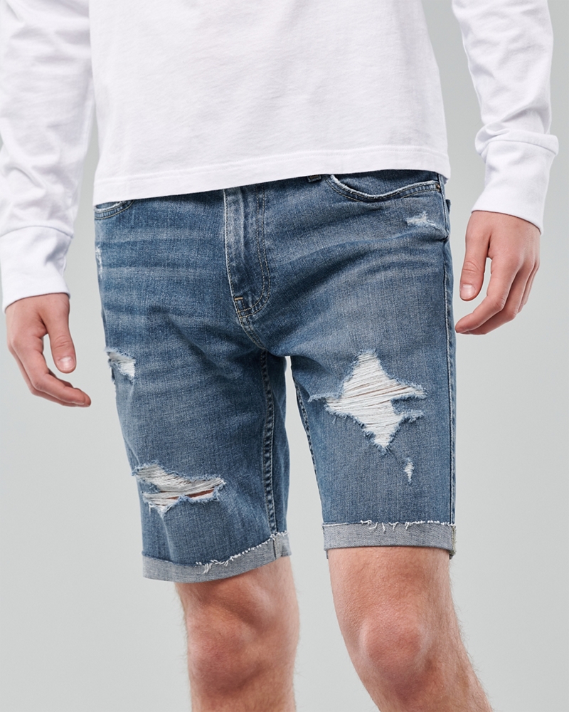 hollister epic flex skinny denim shorts