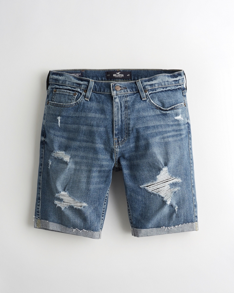 ripped jean shorts mens hollister